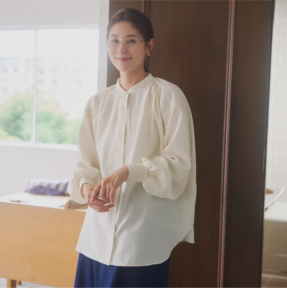 YUDANGI　GATHER SHIRT　 ギャザーシャツ