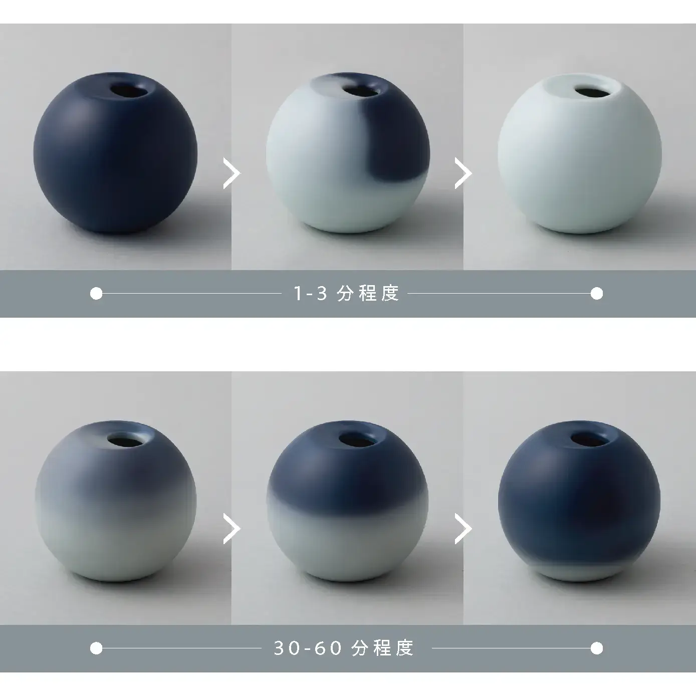 TIME VASE【紺から青磁】