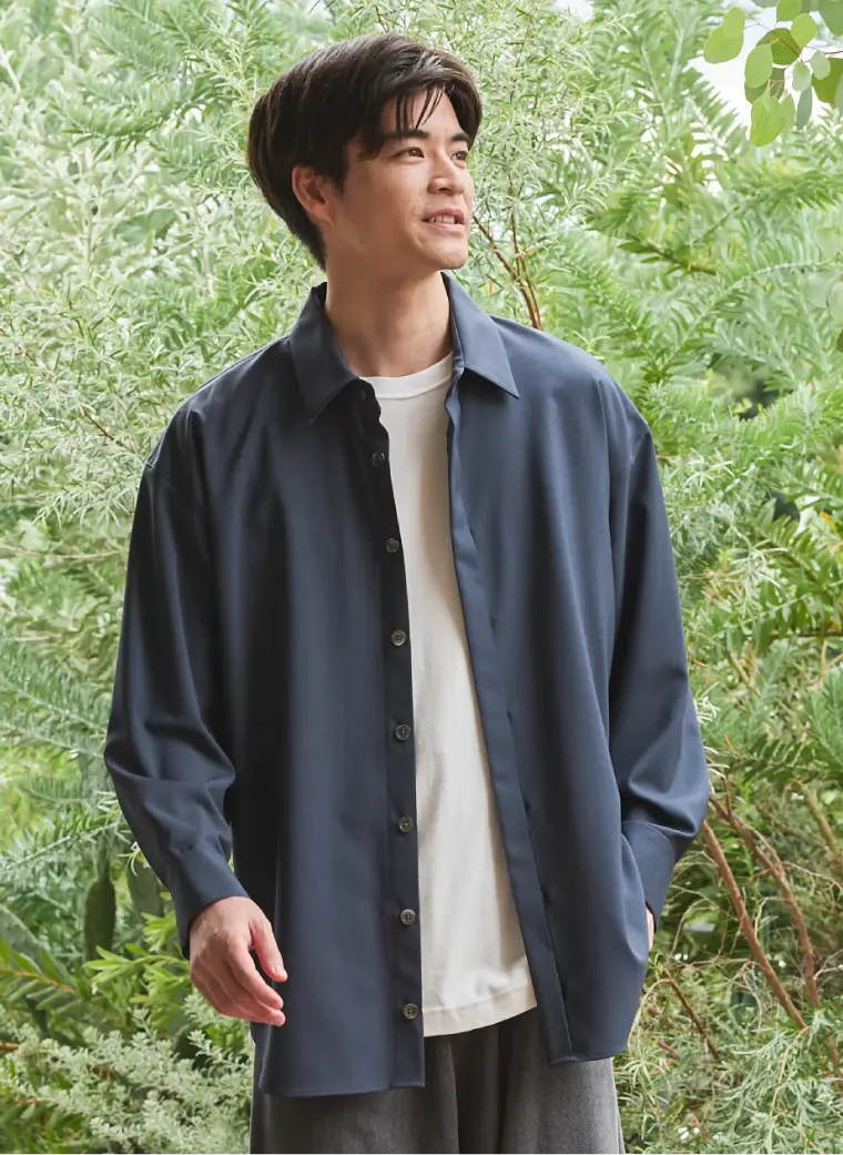 [NEW] HALF BUTTON SHIRT - MIDWEIGHT